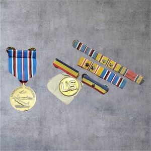 WWII American Campaign Medal Ribbon Bars Set US Army Navy 1941-1945 Bronze Stars